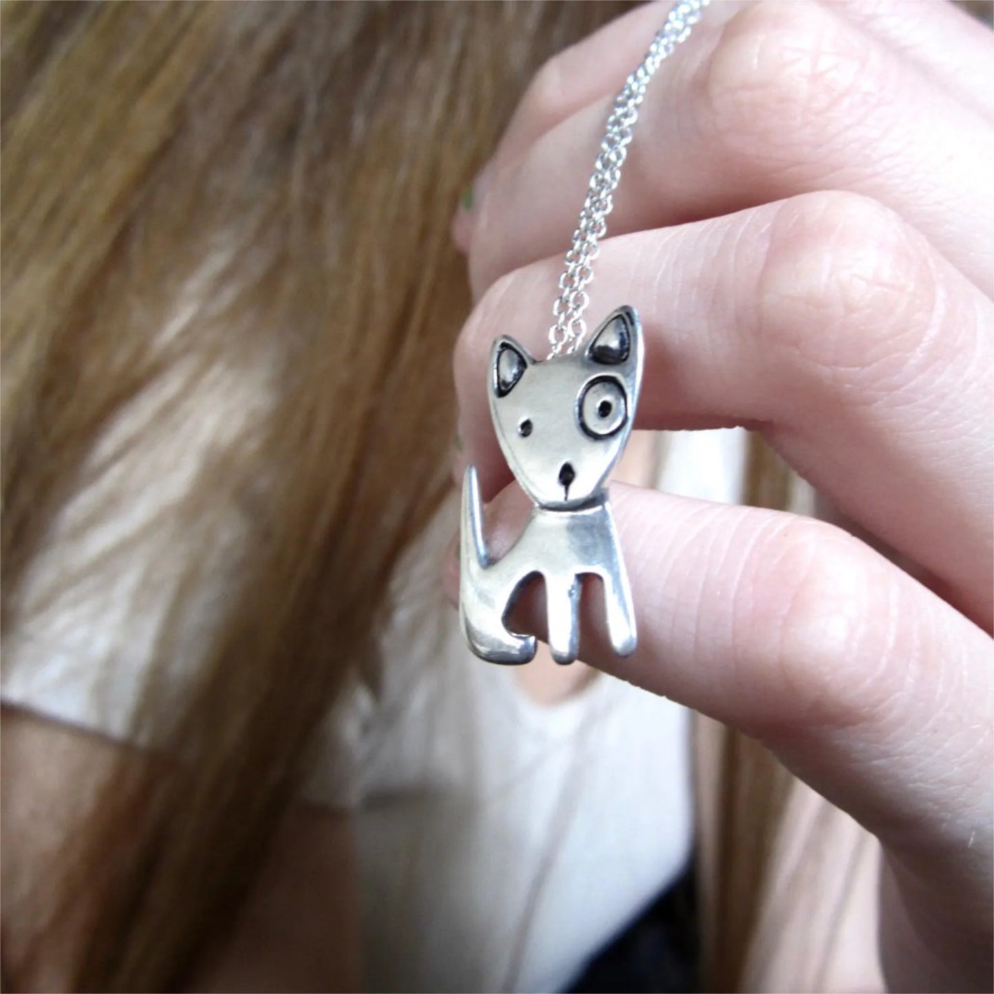 Sterling Silver Mother Daughter Spot the Dog Necklace Set for Two