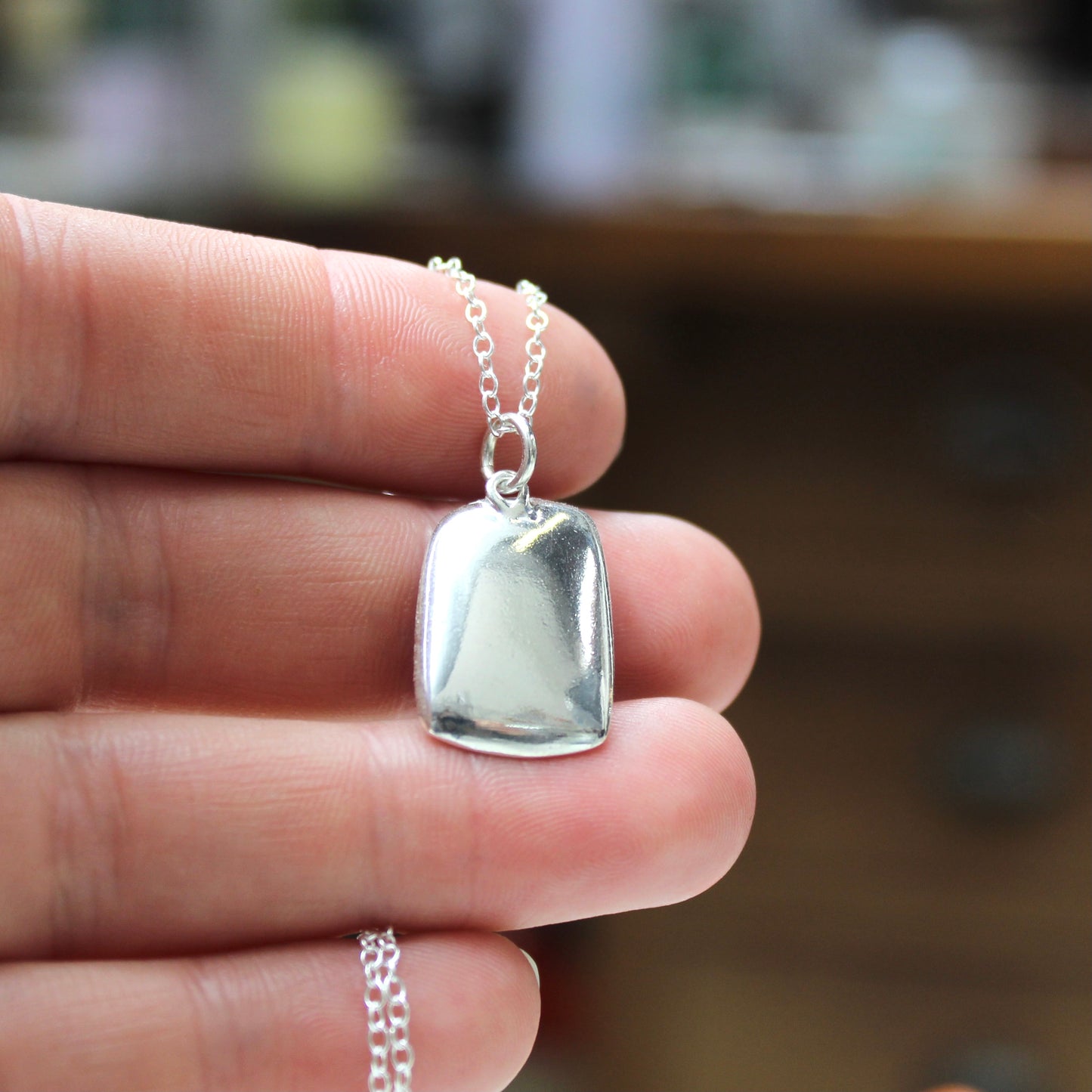 Bunny Family Necklace - Sterling Silver and Enamel Rabbit Pendant on an Adjustable Chain