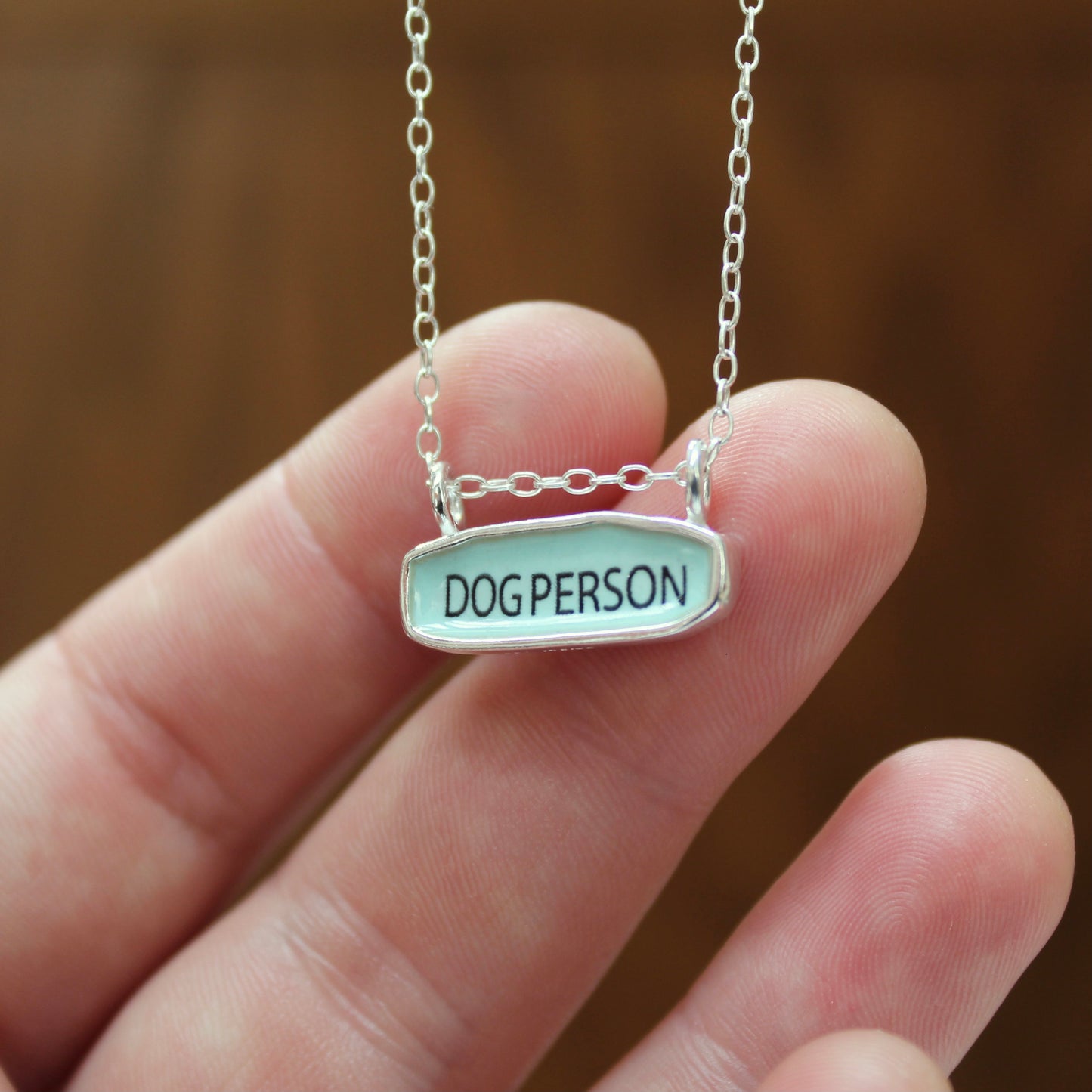 Talks To Dogs Necklace - Reversible Dog Person Necklace - Dog Jewelry