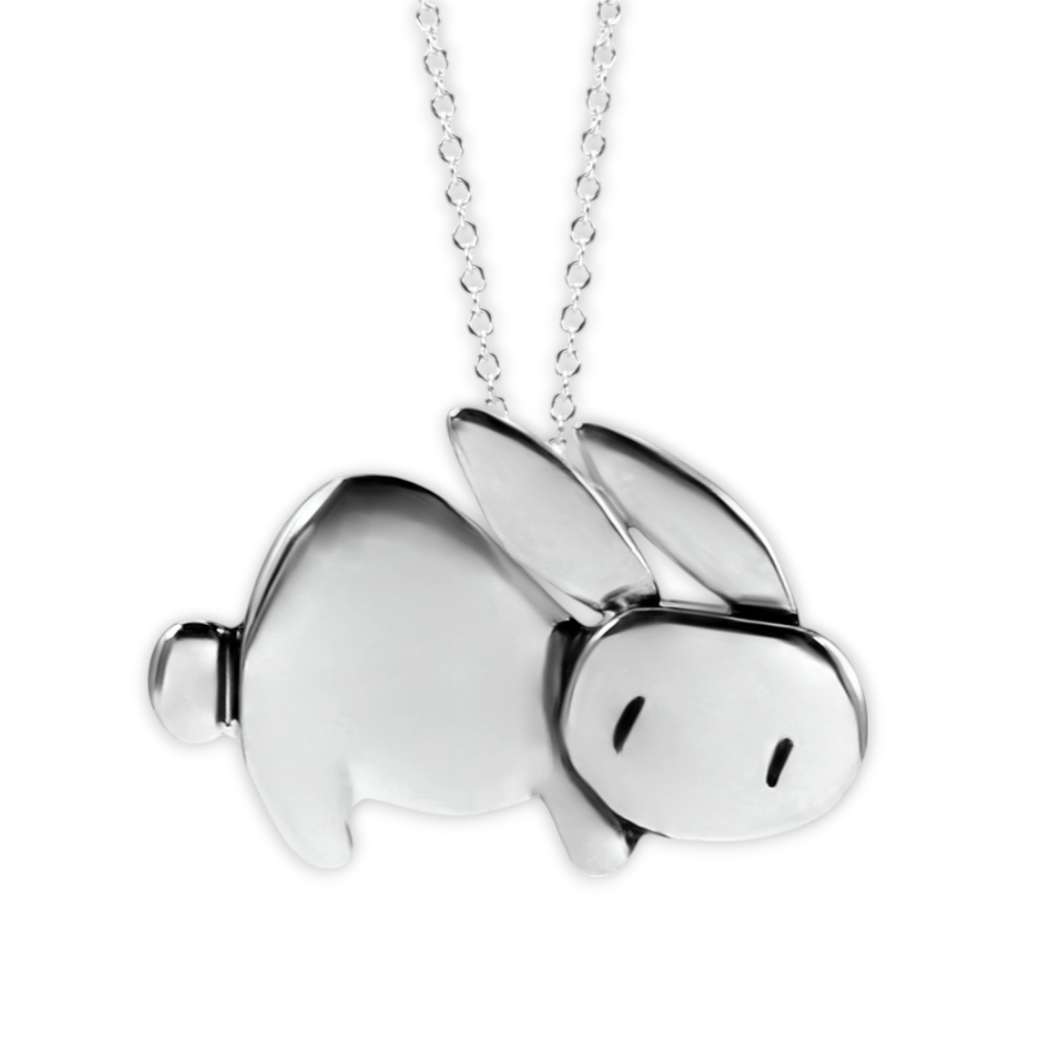 Sterling Silver Rabbit Charm Necklace – Mark Poulin Jewelry
