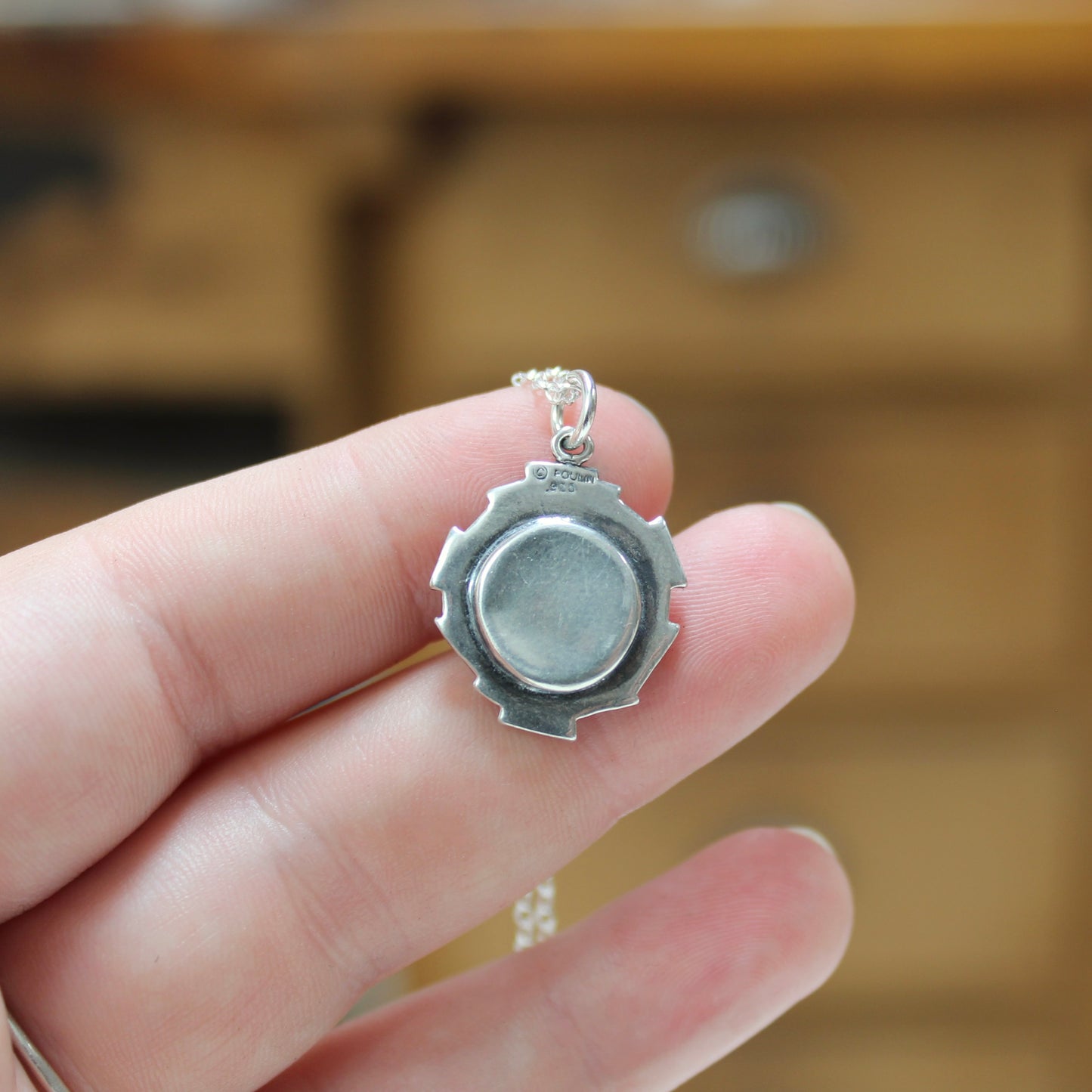 Deco Style Twinkling Stars Necklace - Sterling Silver and Enamel Pendant on Adjustable Chain - Radiant and Classy