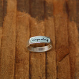 Sings Along Ring - Sterling Silver and Enamel Band Ring - Gift for Singers and Musicians