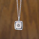 Sterling Silver Star Necklace - Bright Star Charm Pendant - Look Up and Shine Jewelry