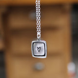 Sterling Silver Heart Necklace - Simple Heart Charm Pendant -Show your Love Gift Jewelry