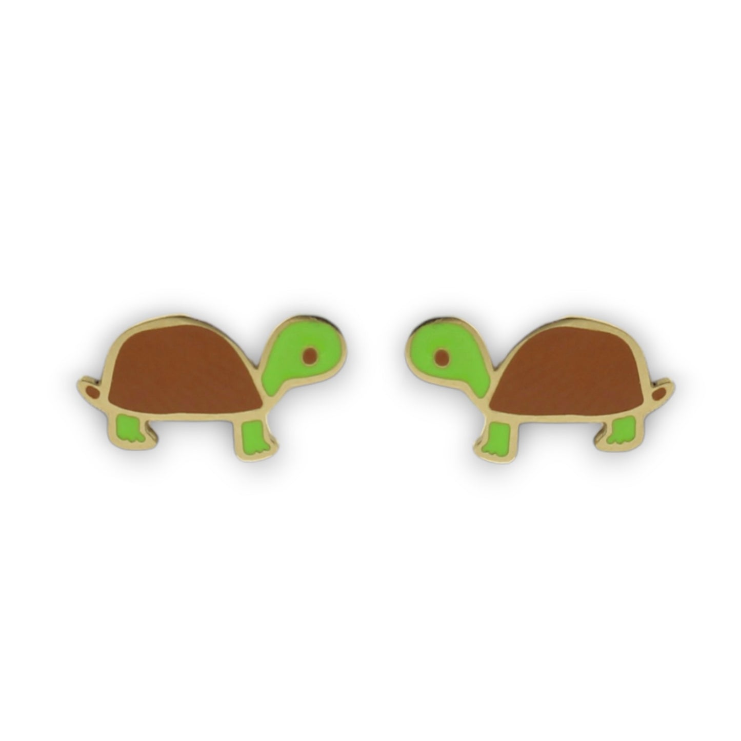 Turtle Post Earrings - Gold Stud Earring with Turtle - Turtle Jewelry and Gifts