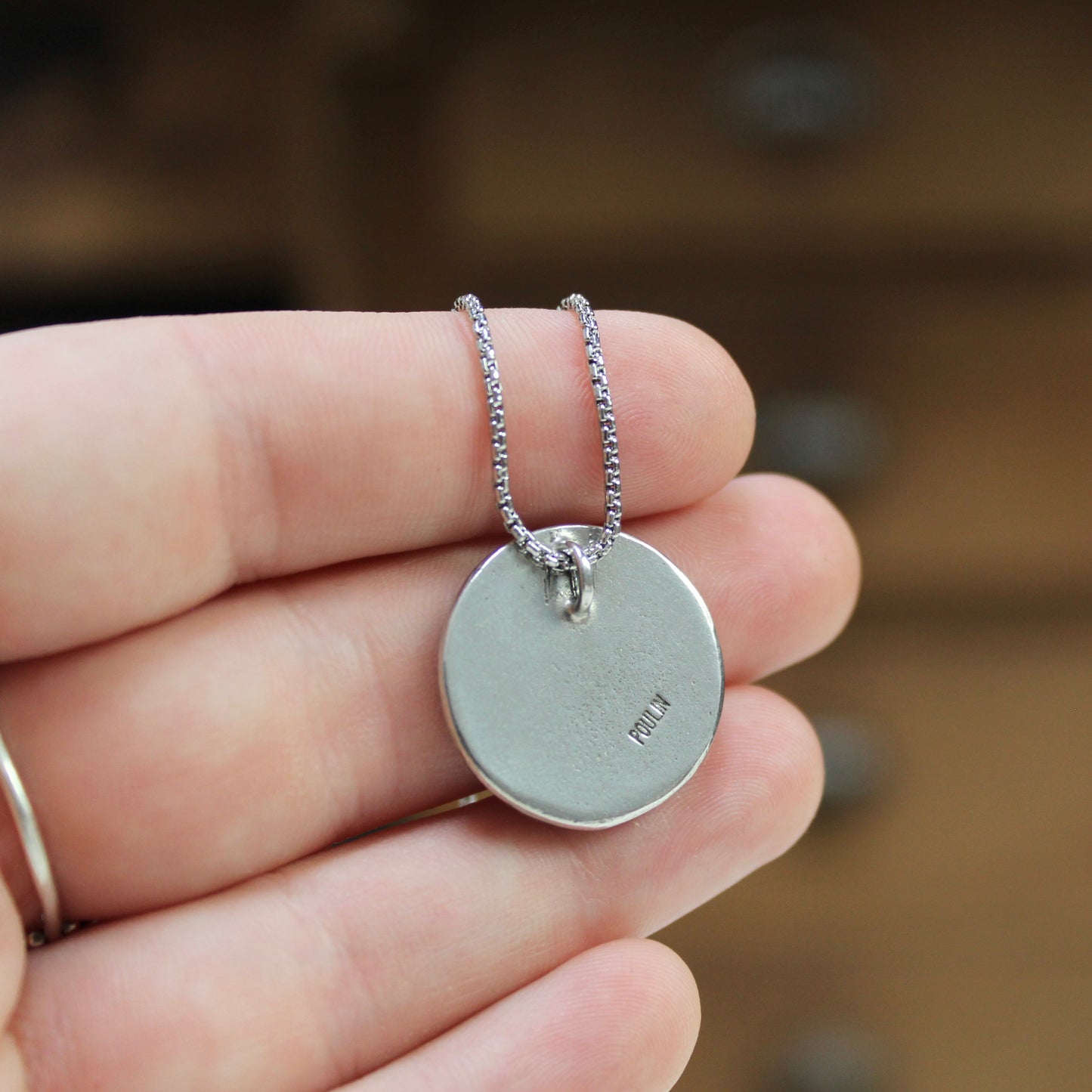 Platypus Love Pewter Necklace - Adorable Platypus Pendant on Adjustable Stainless Steel Box Chain