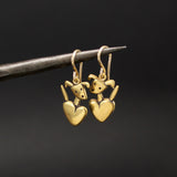 Gold Pocket Pup Charm Earrings