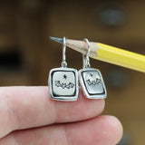 Sterling Silver Bat Charm Dangle Earrings - Bat Jewelry - Bat Gift for Her