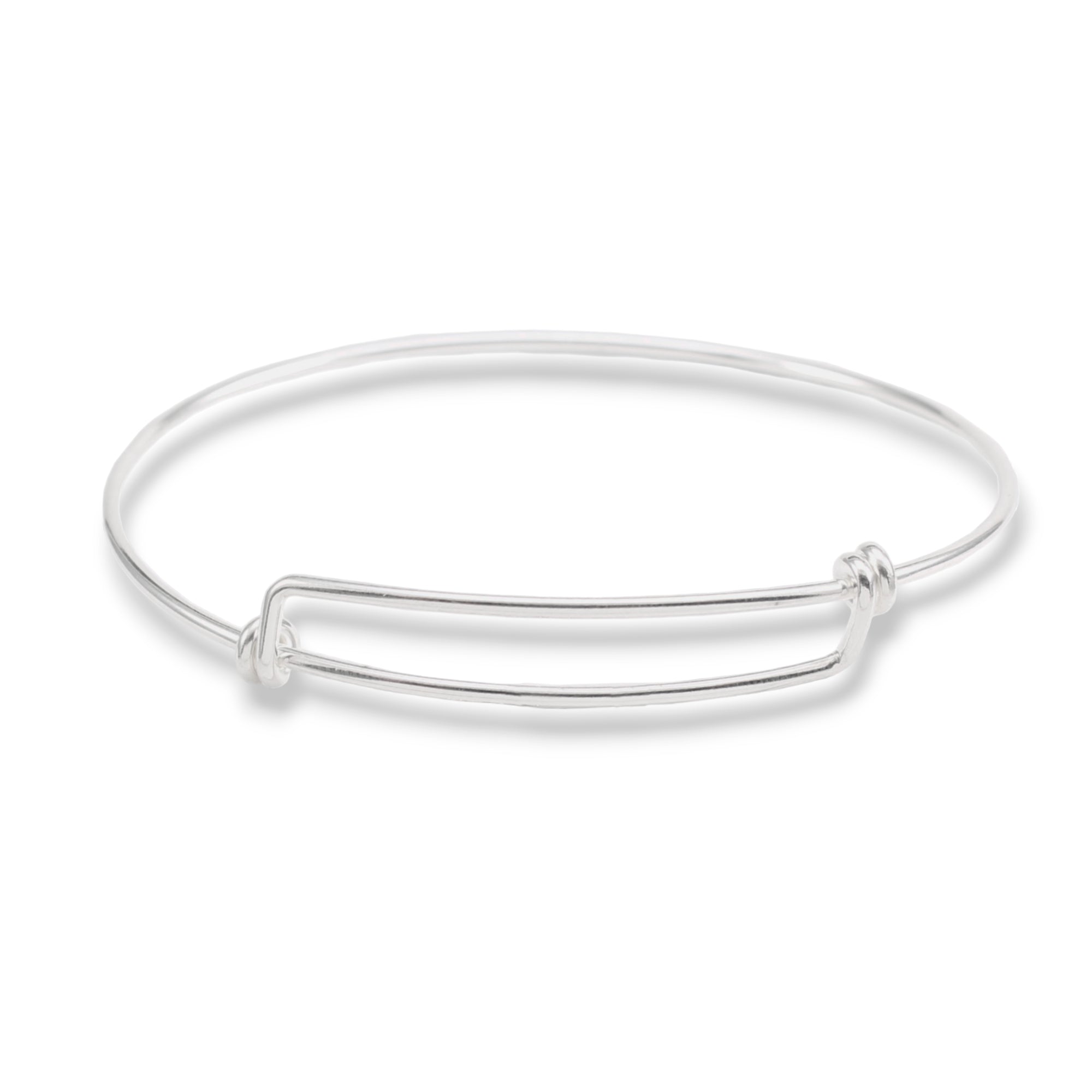 Sterling Silver Adjustable Bangle Bracelet Add Your Own Charm