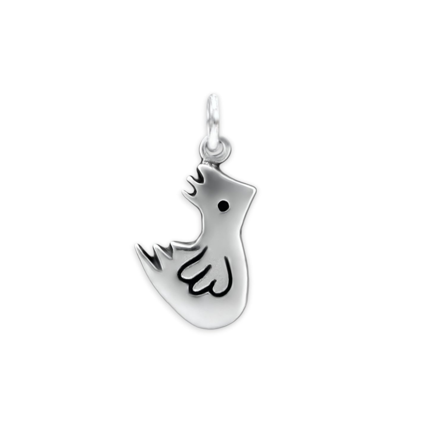 Sterling Silver Little Chicken Charm Necklace on Adjustable Chain