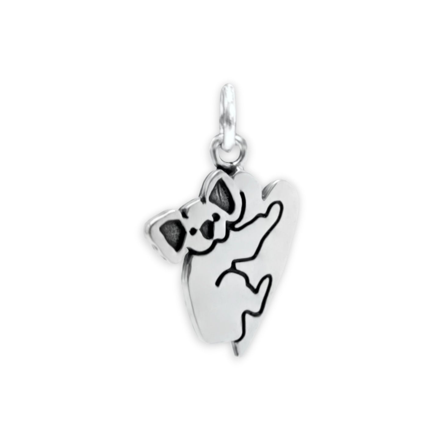 Sterling Silver Koala Charm Necklace - Koala Pendant on Adjustable Chain