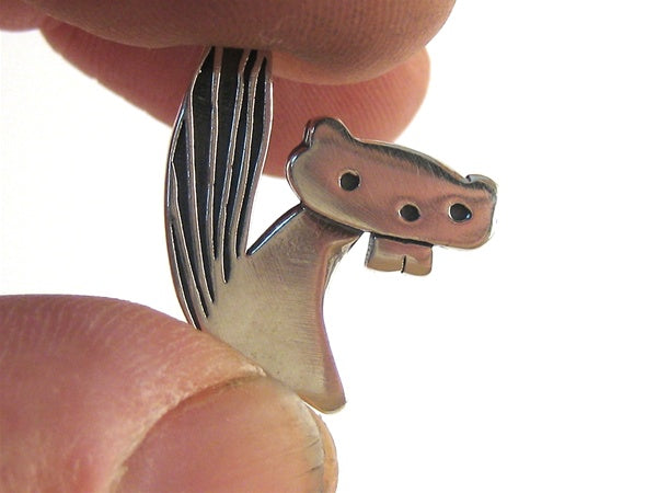 Sterling Silver Beaver Charm Necklace on Adjustable Chain