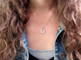 Sterling Silver Bird Nest Charm - Mama Bird and Baby Bird Necklace on Adjustable Chain