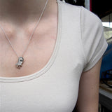 Sterling Silver Octopus Necklace - Quadrapus Charm on Adjustable Sterling Chaain
