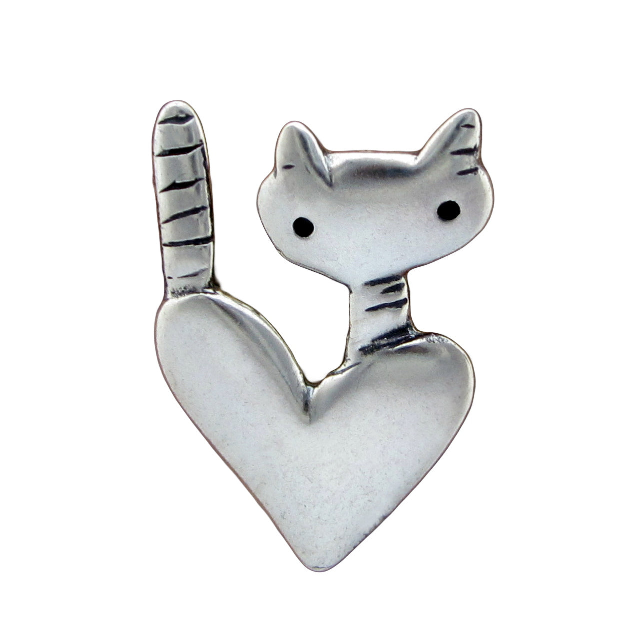 Sterling Silver Pocket Cat Charm Necklace on an Adjustable Chain
