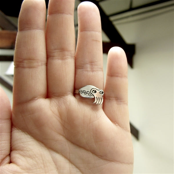 Sterling Silver Cuttlefish Ring