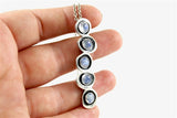 Rainbow Moonstone Necklace - Cascading Moonstone Gemstone Pendant
