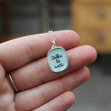 Sterling Silver and Enamel Talks to Cats Necklace