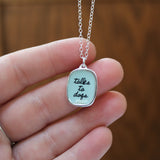 Sterling Silver and Enamel Talks to Dogs Necklace