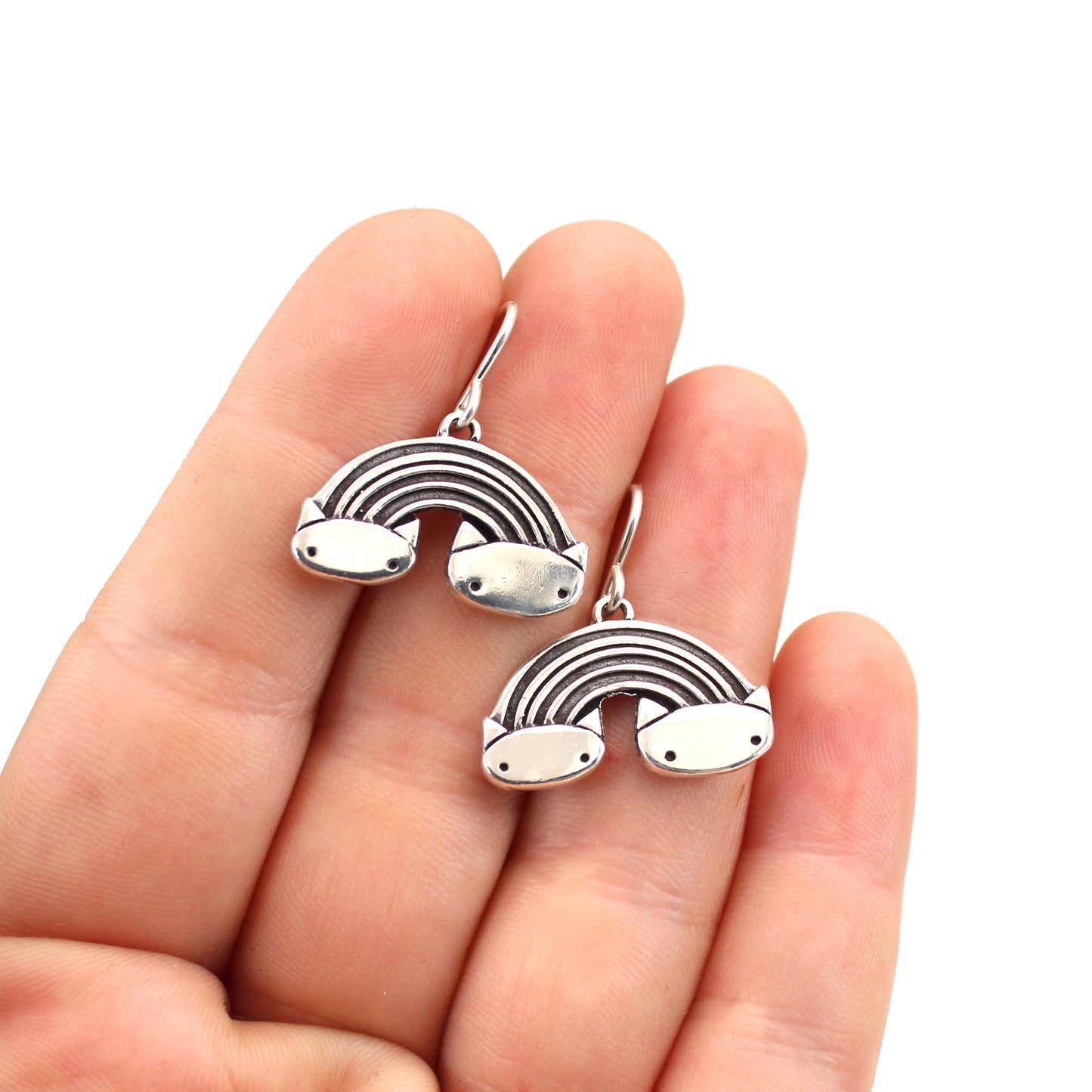 Rainbow Cats Charm Earrings