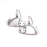 Sterling Silver Taco Cat Earrings