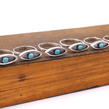 Sterling Silver Evil Eye Ring with Turquoise Gemstone - Gemstone Ring