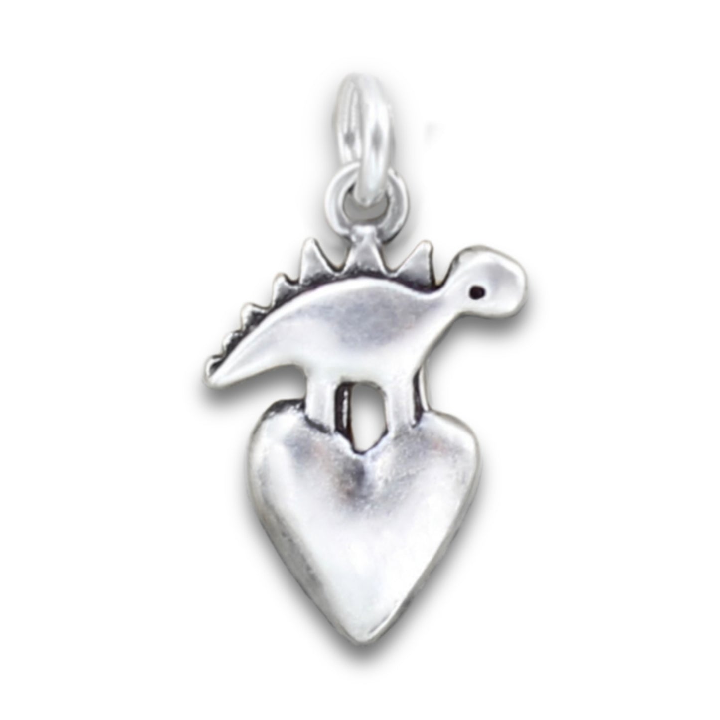 Tiny Stegosaurus Dinosaur Charm Necklace - Small, Detailed and Adorable!