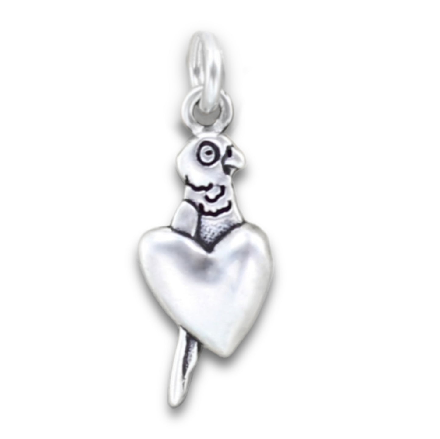 Tiny Parrot Charm Necklace - Small, Detailed and Adorable! Parakeet, Budgie, Lovebird