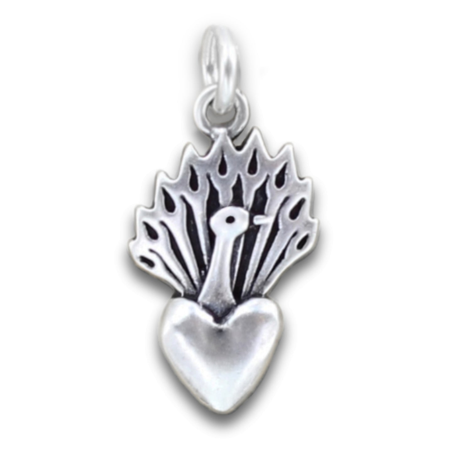 Tiny Peacock Charm Necklace - Small, Detailed and Adorable!