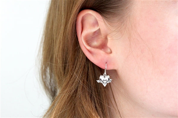 Sterling Silver Bat Earrings - Bat Jewelry