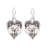 Sterling Silver Chow Chow Earrings - Samoyed Earrings - Keeshond, Malamute, Lapphund