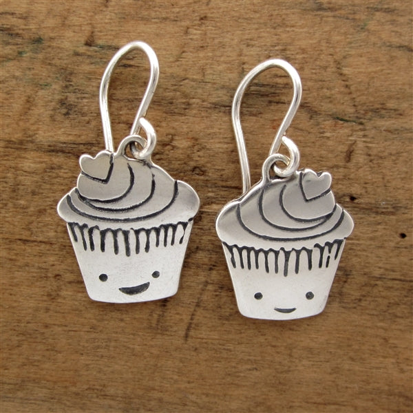 Sterling Silver Little Cupcake Earrings – Mark Poulin Jewelry