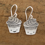 Sterling Silver Little Cupcake Earrings