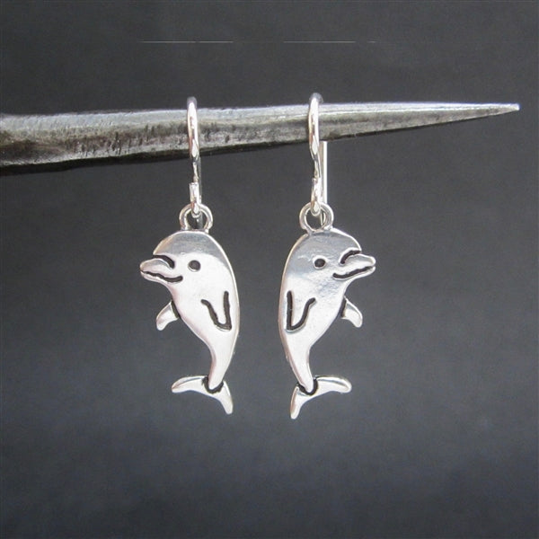 Cute Fish Dolphin Earrings Studs Jewelry Gift For Girl Animal Whale  Sterling Silver Women's Earrings, Fashion Earrings