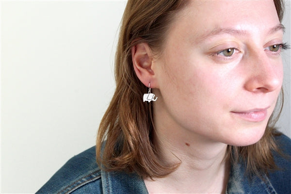 Sterling Silver Little Elephant Earrings