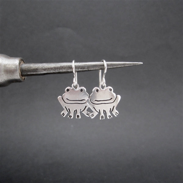 Sterling Silver Frog Earrings