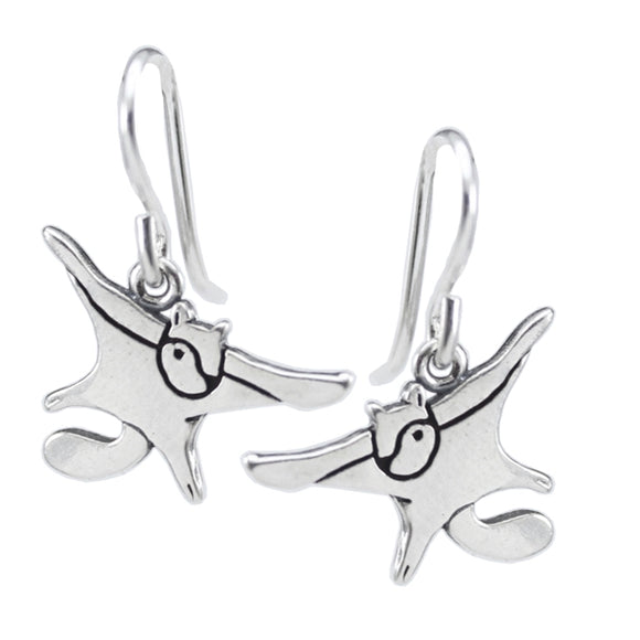 Sterling Silver Flying Squirrel Earrings