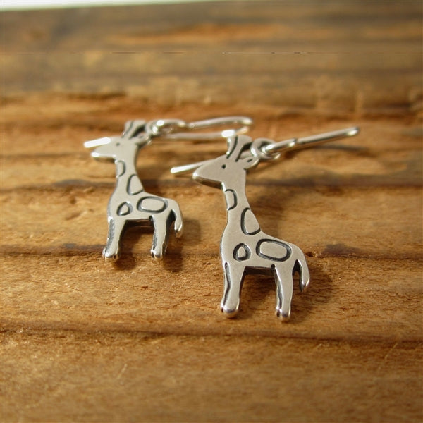Sterling Silver Giraffe Earrings - Giraffe Jewelry