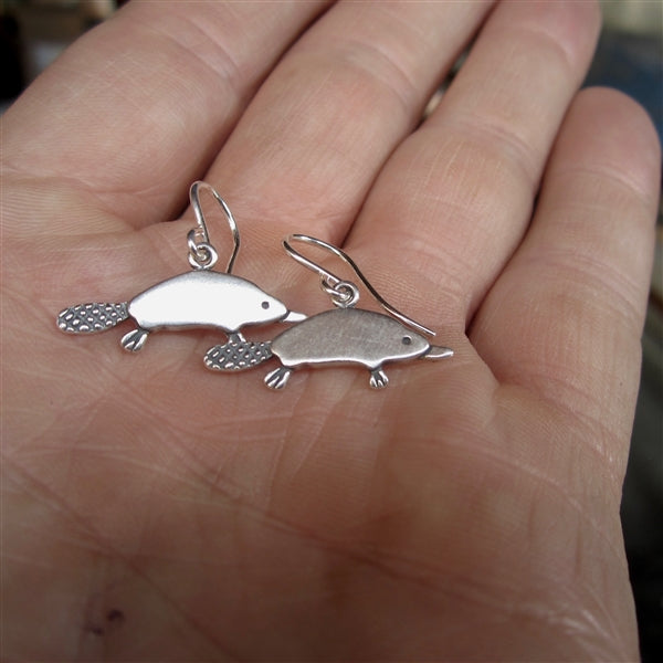 Sterling Silver Platypus Earrings