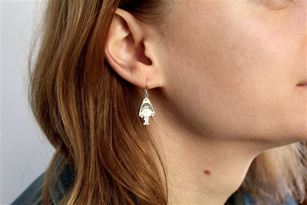 Sterling Silver Shark Girl Earrings
