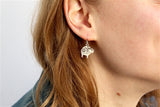 Sterling Silver Cat and Capybara Earrings - Capybara Jewelry
