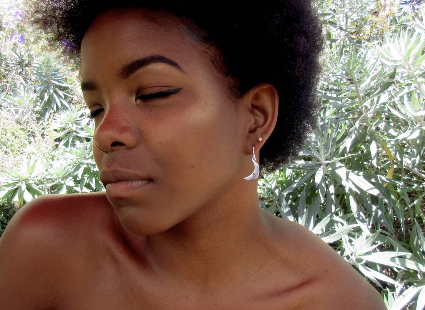 Sterling Silver Crescent Moon Earrings - Crescent Moon Jewelry