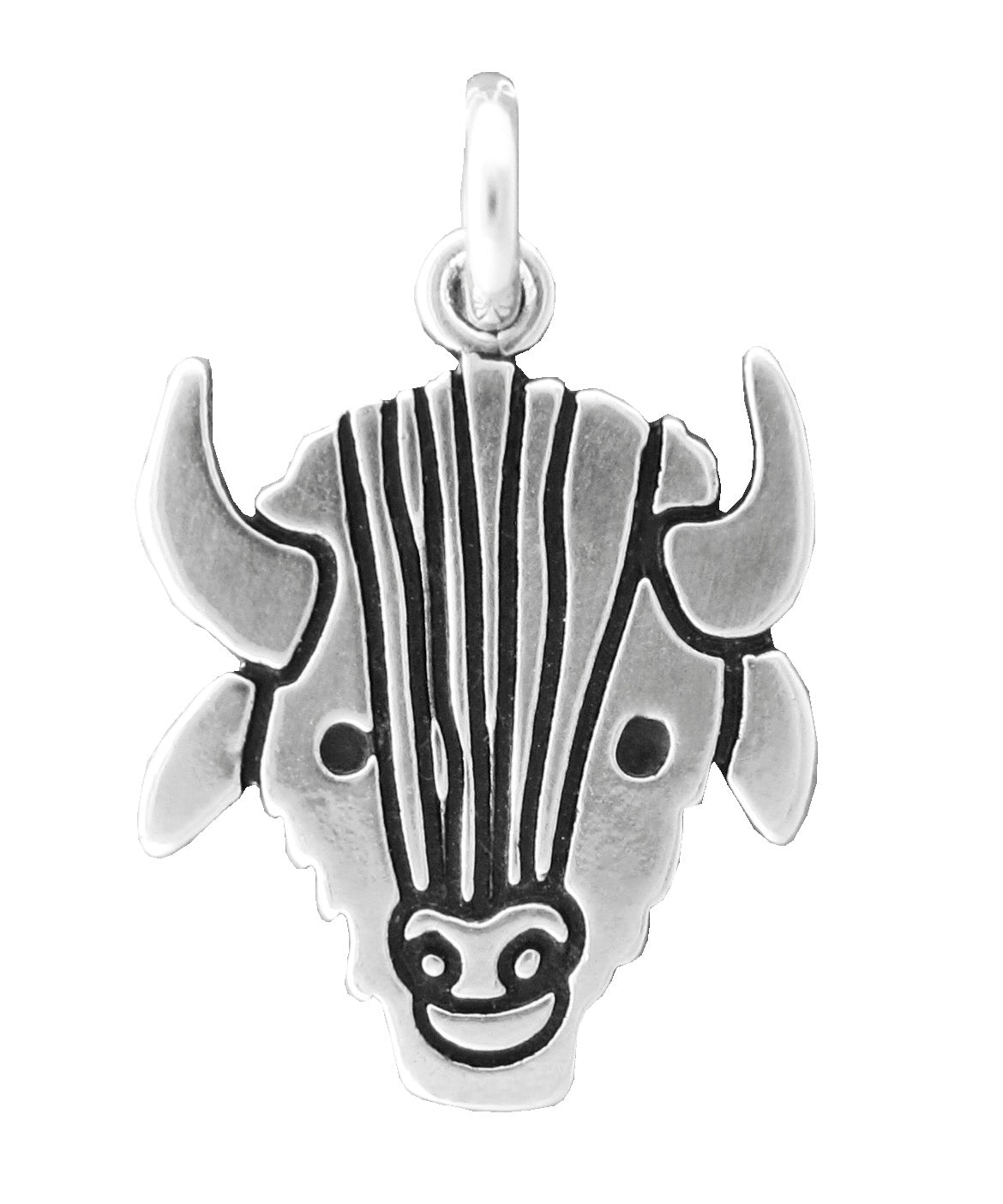 Sterling Silver Buffalo Charm Necklace on an Adjustable Chain