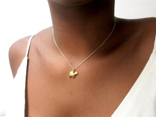 Tiny Gold Turtle Necklace