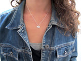 Sterling Silver Tiny Cat Charm Necklace on Adjustable Sterling Chain