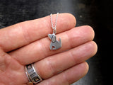 Sterling Silver Sitting Dog Necklace on Adjustable Sterling Chain - Good Dog Charm