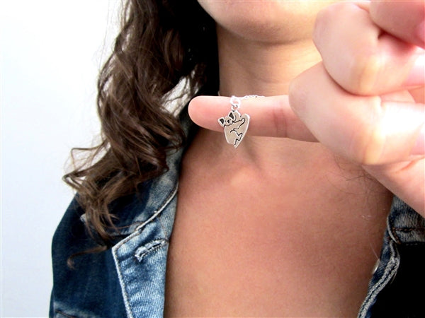 Sterling Silver Koala Charm Necklace - Koala Pendant on Adjustable Chain
