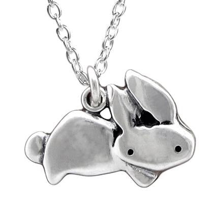 Sterling Silver Little Rabbit Charm Necklace on Adjustable Chain