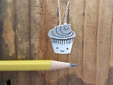 Sterling Silver Mother Daughter Cupcake Necklaces