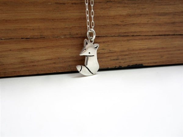 Sterling Silver Mother Daughter Wild Fox Necklace Set for Two People
